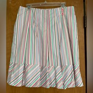 EUC Lilly Pulitzer striped wrap skirt longer length 8